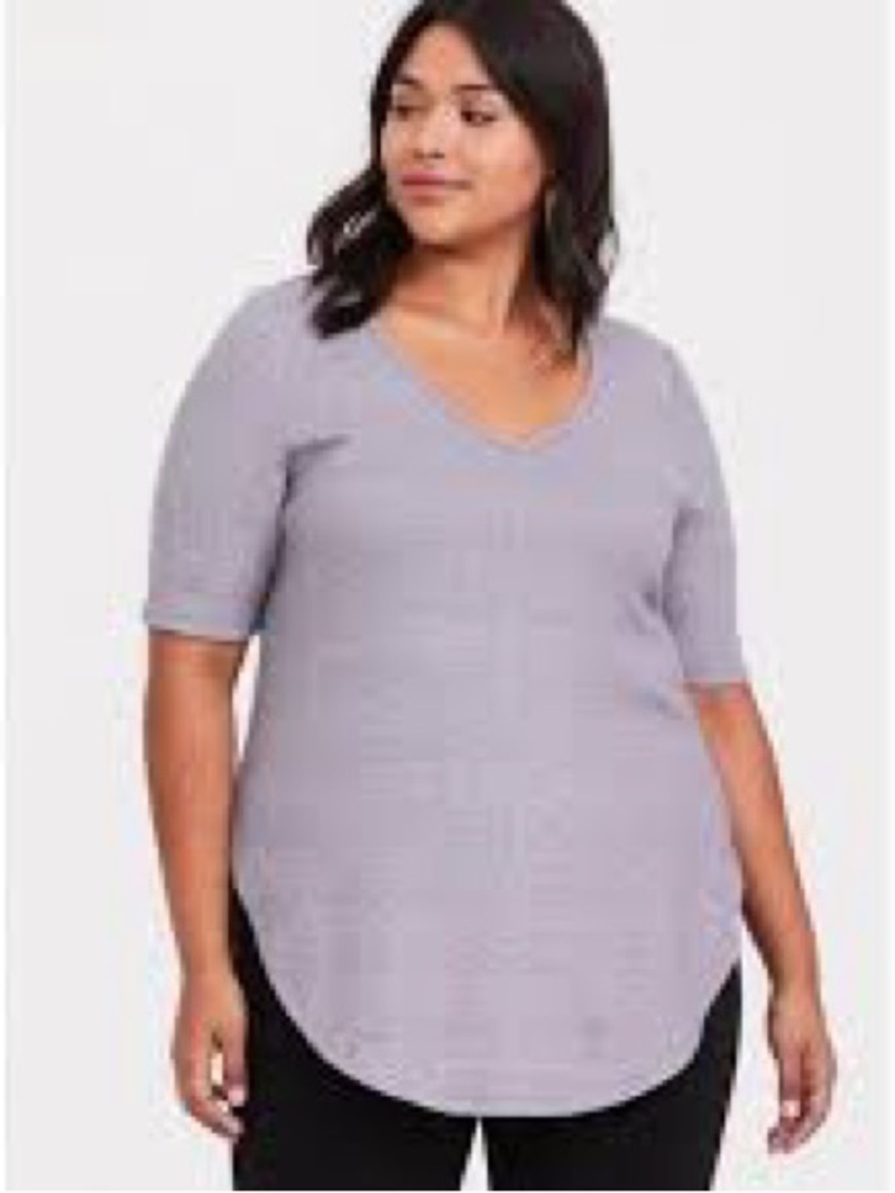 Torrid 1X Grey Sparkle Hacci Tunic Top